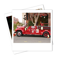 Shiny Red Mack Fire Engine Tour of San Francisco and the Golden Gate Bridge